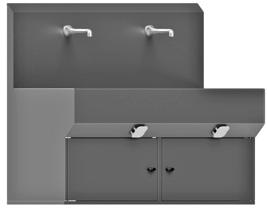 1602-025-9-0021-Handwaschrinne-HWR2K_U-RA-Kniebedienung_Iso